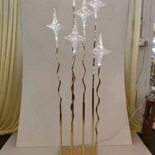新款婚庆幸运星路引道具灯婚庆道具婚礼发光银色幸运星路引装饰
