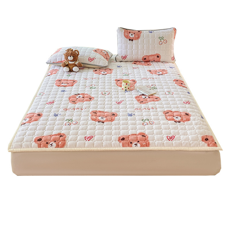 Otoño y invierno leche colchón de lana cojín cama casera cubierta de lana colchón sábanas colchón sábanas sábanas para dos personas