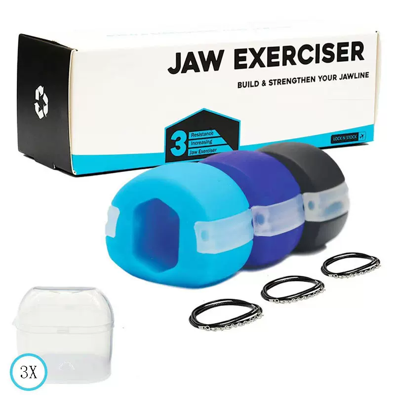 跨境咬肌球下颚下颌训练器健身脸部面部肌肉训练器硅胶咀嚼锻炼器