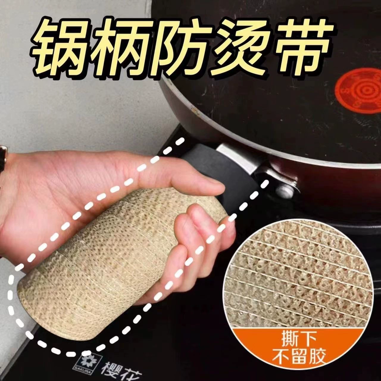 Противоугарный ремень на ручке кастрюли