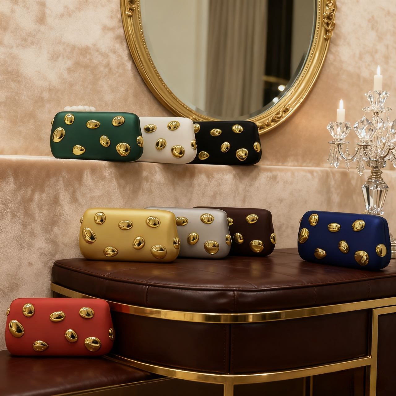 Bolsa de cena de lujo ligera transfronteriza de dama alta calidad esmaltada sequinilla textura bolsa de mano de fiesta moda bolsa de cena