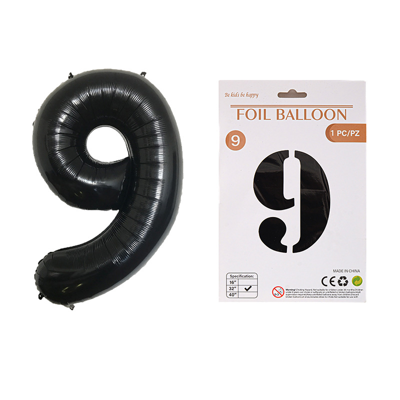 Globo de película de aluminio digital de 32 pulgadas, tarjeta de papel, tapa dura, paquete individual, cuerpo delgado, fiesta digital, globo decorativo flotante