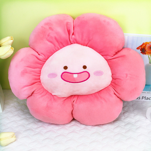 Ins style sunflower pillow cute girly heart flower cushion ugly peach plush doll pillow cushion raw