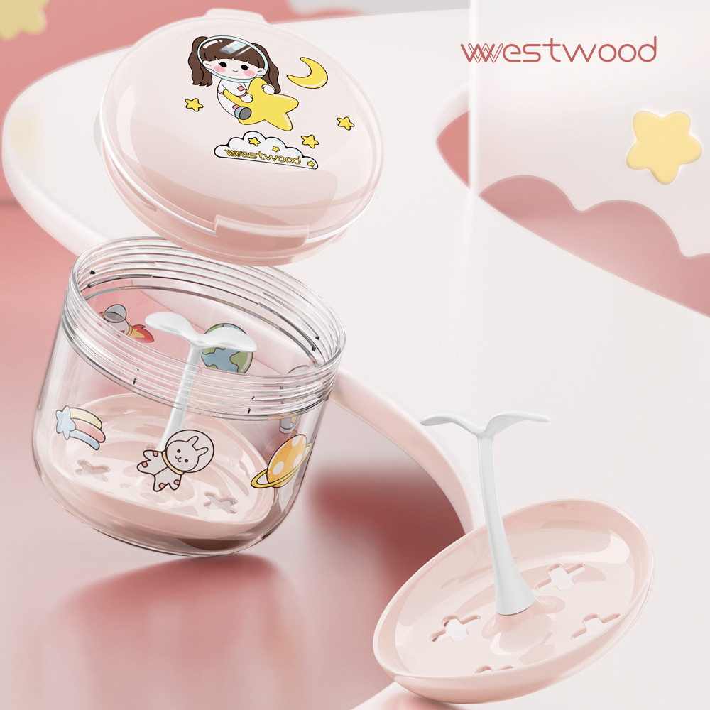 Amazon cross-border braces storage box, denture soaking box, transparent retainer storage and cleaning