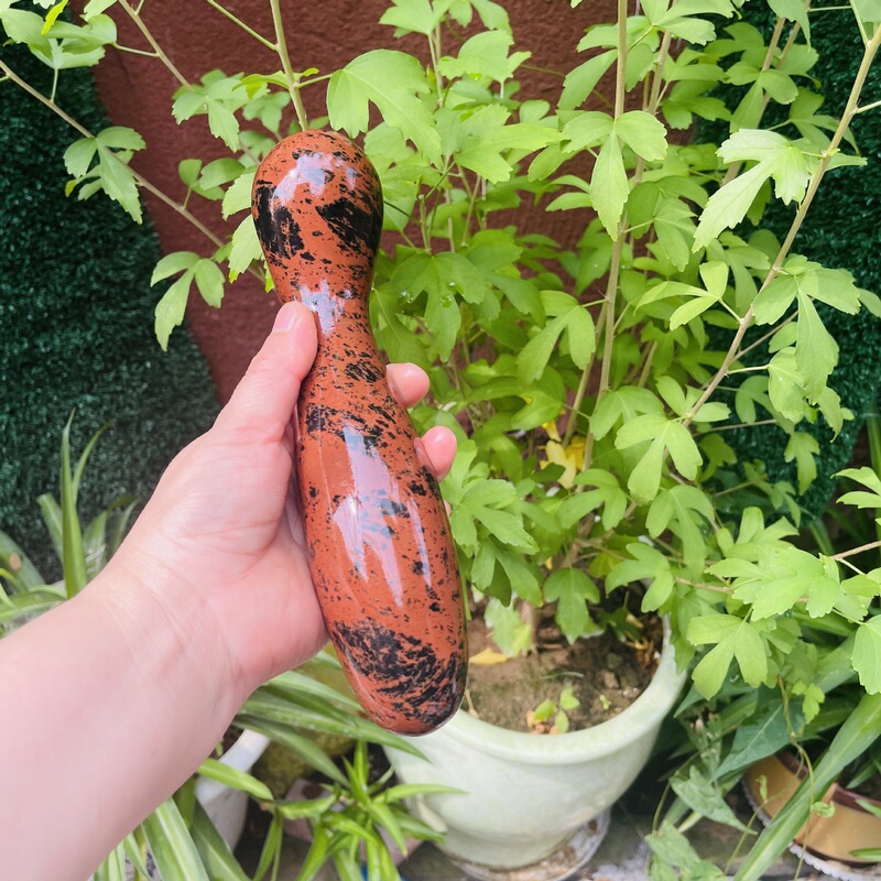 天然水晶红曜石水晶按摩棒摆件 图 5
