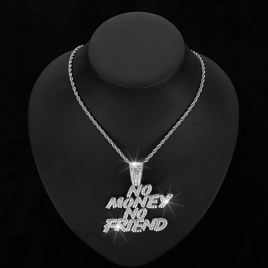 Europa y los Estados Unidos Hip Hop letras de diamante colgante colgante accesorios de moda para hombres cadenas cubanas accesorios de cadena personalizados