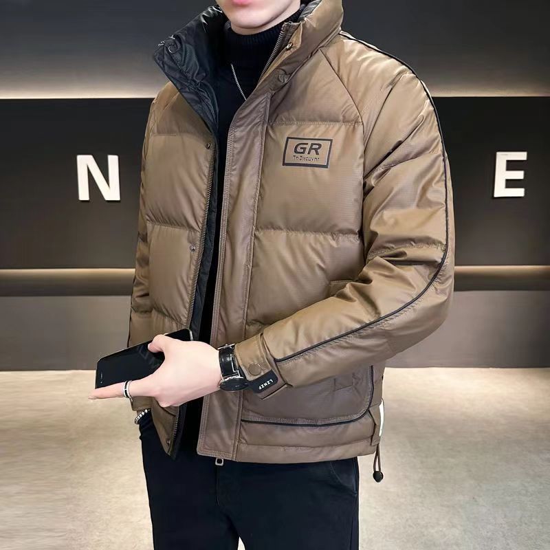 다운 재킷 화이트 오리 다운 재킷 남자 2025 겨울 두꺼운 따뜻한 짧은 캐주얼 스포츠 야외 패션 남성 의류