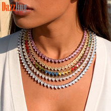 ���Q�¿��ɫ�����ʯ�W�����5mm�r��tennis chain������Ů��