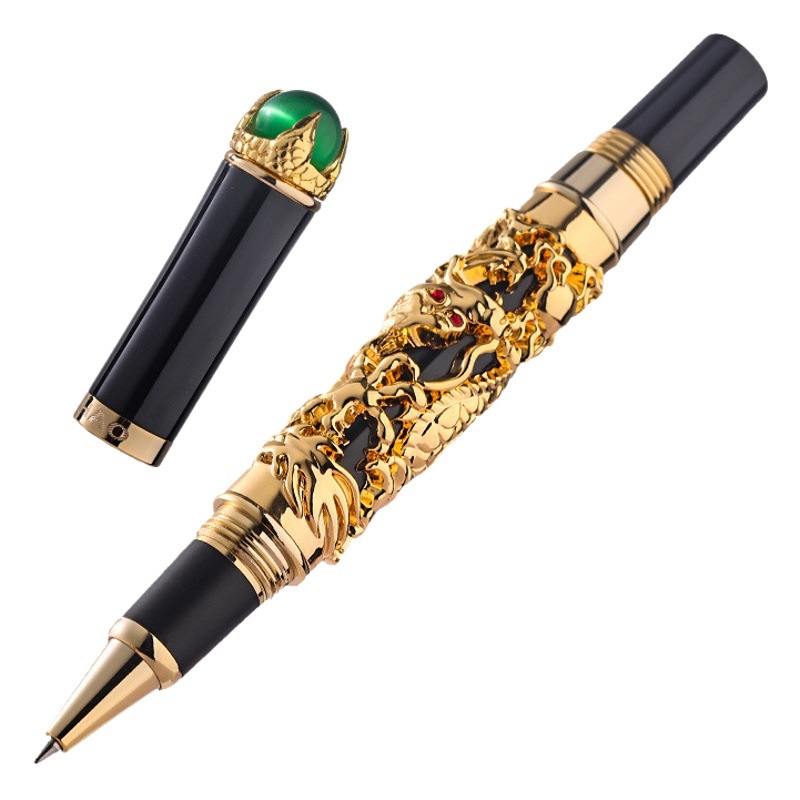 [Chinese Style] Dragon King Play Pearl Jin Hao Advanced Metal Relief Pearl Sign Pen Writing Office Collection Gift Pen
