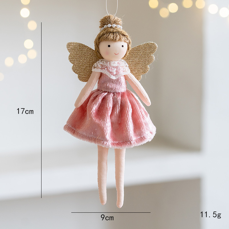国境を越えた新製品クリスマス装飾高級ベルベットの足の女の子天使のペンダントクリスマスプレゼント|undefined