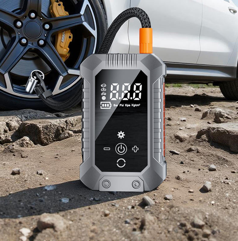 Car Air Pump Portable Car Electric Wireless Tire Pressure Measuring Air Pump Car Tire Air Pump