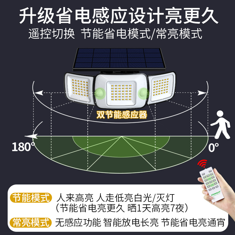8E7Q 도매 태양 야외 라이트 코트야드 정원 방수 벽 램프 홈 새로운 문 조명 인체 유도