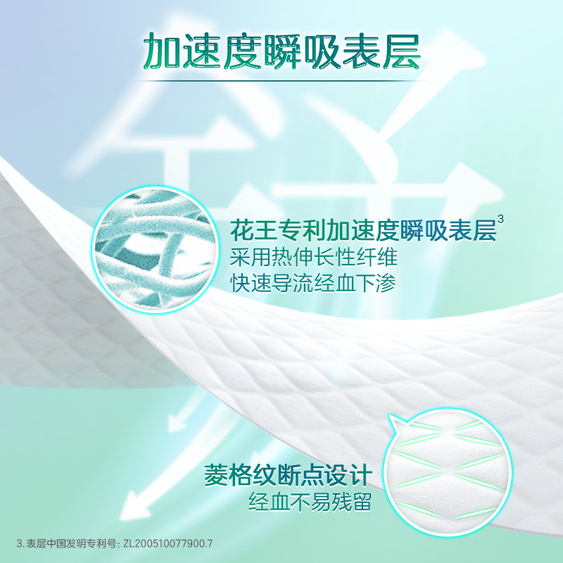 花の花は楽しくて上品です。生理用ナプキンは触感があります。