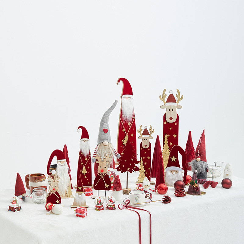 Árbol de Navidad luminoso, decoración de madera de escritorio, Elk para ancianos, centro comercial creativo, decoración de decoración de café, accesorios