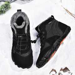 Cross-border outdoor hiking thickened and lined warm sports cotton shoes, anti-slip and wear-resistant five-finger large size mountaineering snow boots
