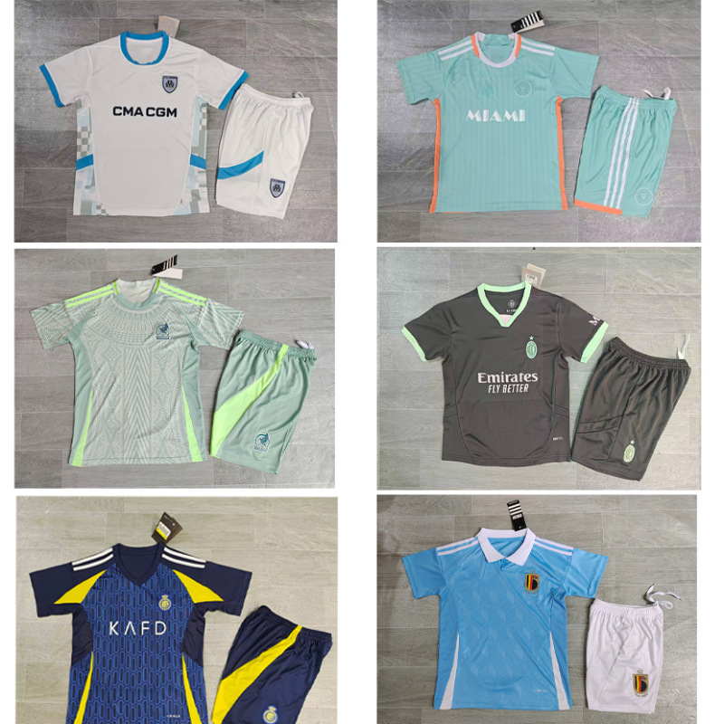 Children's Football Clothes suit Match Naples AC Inter Chelsea Miami French Short Sleeve Football Clothes