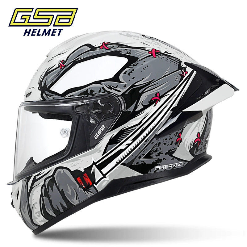 Мотошлем GSB 361GT, полнолицевой с удлинённым задним крылом, размеры S–3XL