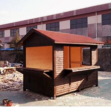 户外凉亭防腐木木屋移动碳化售货亭厕所保安亭加工奶茶车木屋别墅