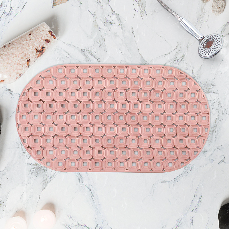 70*39cm oval baño antideslizante estera fuerte ventosa TPR baño estera antideslizante alfombra de baño alfombra de piso