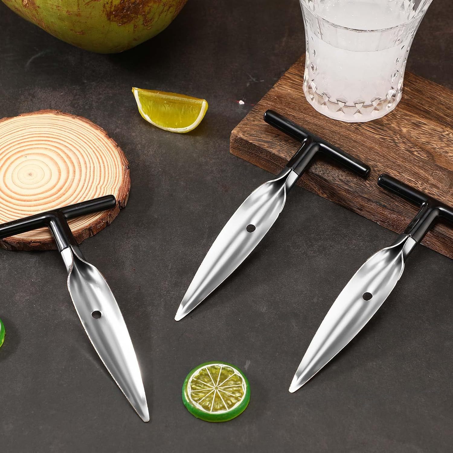 Coconut opener, coconut shredder, coconut meat extractor, young coconut shell opener, hole punch, coconut opener tool, coconut knife