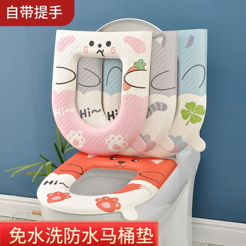 Водонепроницаемая утолщенная подушка для сиденья унитаза, универсальная подушка для сиденья унитаза для всех сезонов, зимняя теплая подушка для сиденья унитаза, подушка для сиденья унитаза
