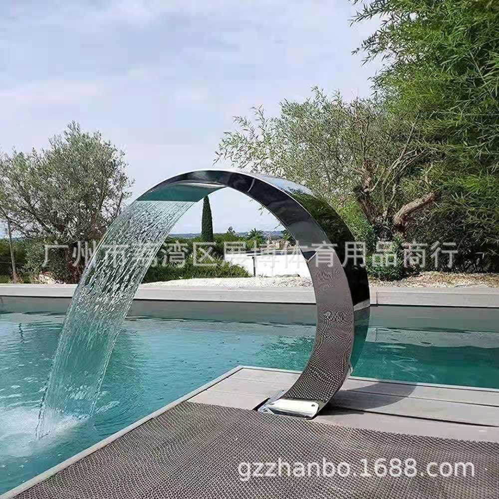 Suministro directo de fábrica: salida de agua de acero inoxidable 304 para spa, baño de impacto, cortina de agua, arco de salpicadura, gancho para piscina. image 4