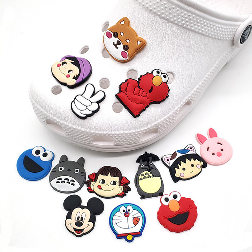 Cute Cartoon Sesame Street Fun Hole Shoes Decoration Button DIY Personal Garden Shoes Accessories Gift
