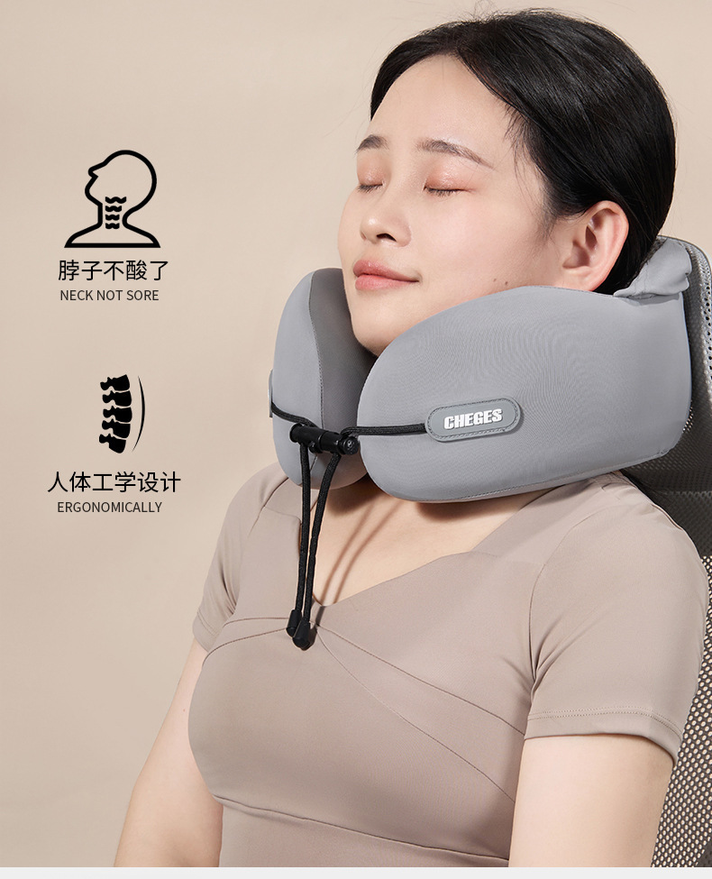 Car U-Shaped Pillow for Neck Protection, Hooded Travel Portable U-Shaped Headrest for Car Use, Memory Foam Pillow, Oem Customization from Manufacturer