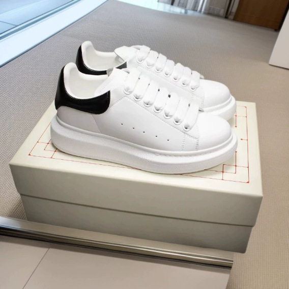 Putian Original Mcqueen White Sneakers, Versatile Leather Platform...