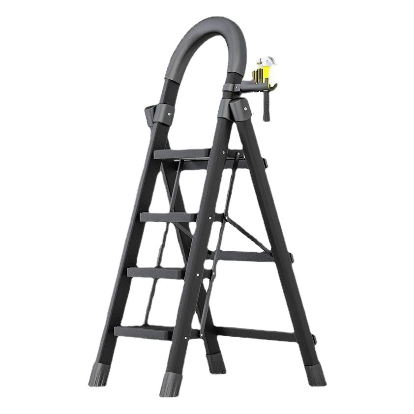 Ladder Home Thickened Folding Ladder Indoor Herringman Multi-functional Four-and Five-step Ladder Portable Portable Mobile Building Escalator