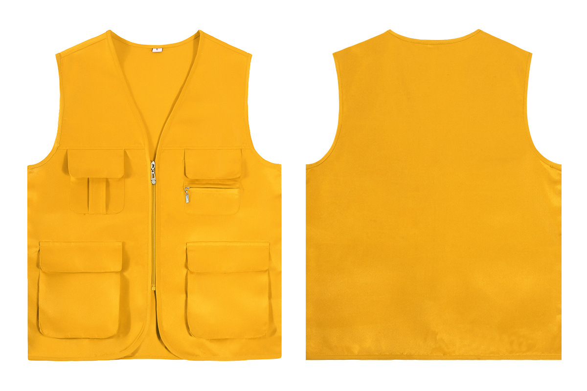 Multi-Bolsillo de una sola capa-amarillo