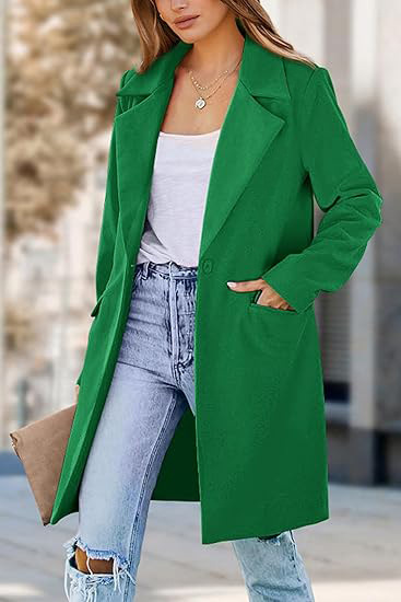 Damen Wollmantel Für Herbst Und Winter Cardigan Mit Einem Knopf_voghion.com