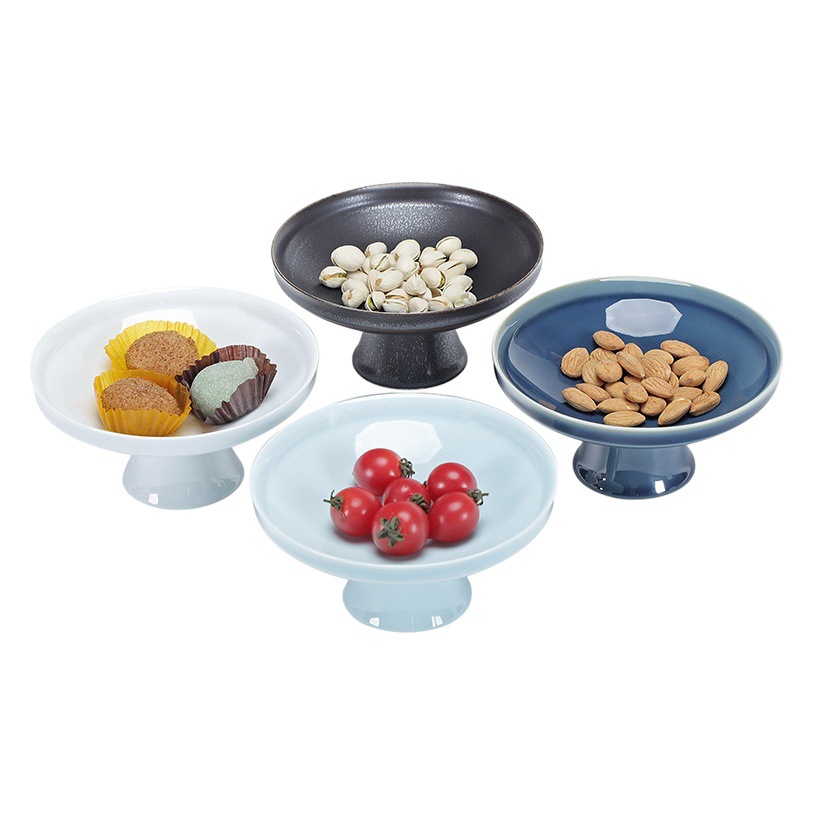 De estilo chino de cerámica de la taza de loto plato de fruta bandeja de té pastelería plato de fruta seca bandeja de fruta postre hogar plato de fruta creativa