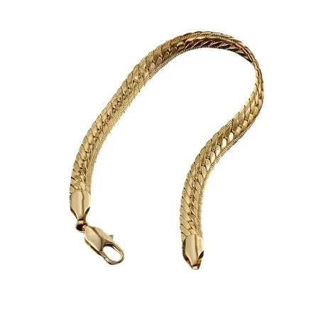 TEMU AliExpress beliebter europäischer und amerikanischer Modeschmuck versilbert 18K vergoldeter Schmuck 5MM Autokante Seitenkette Halskette 20-60cm