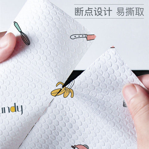 Kitchen paper towels lazy cloth disposable dishwashing cloths wet and dry dual-use absorbent oil-absorbing wiping paper factory direct