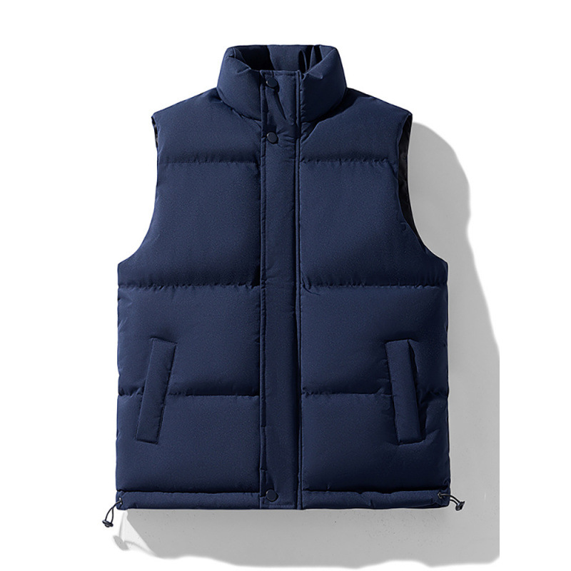 M-8XL tallas grandes invierno nuevo chaleco hombre y mujer con cuello alto acolchado de algodón * 998