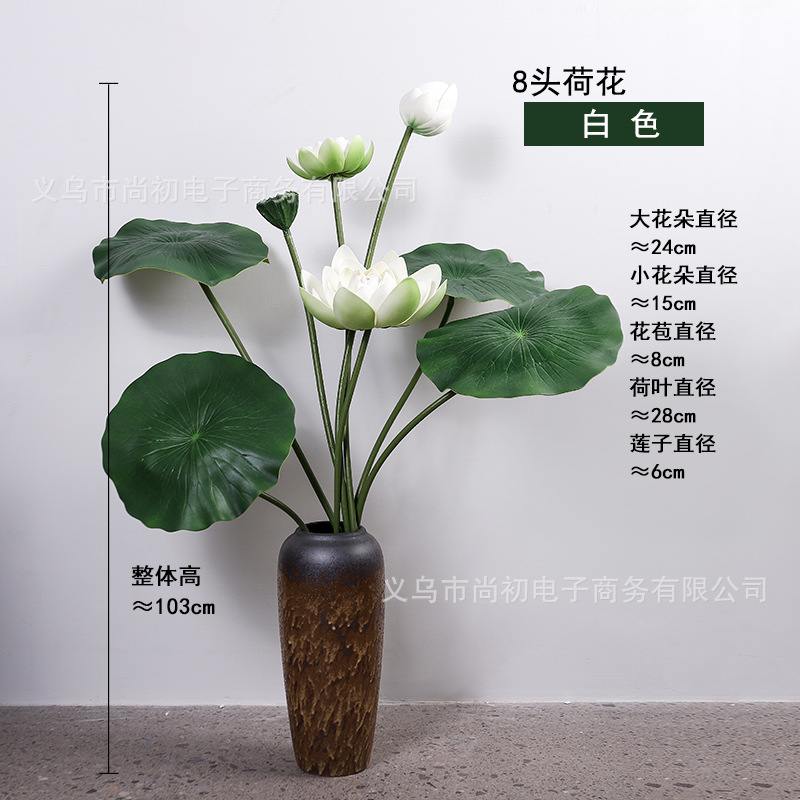 Simulación transfronteriza loto loto loto loto Buda para flores de estilo chino pastoral templo de flores decorativas suministro directo