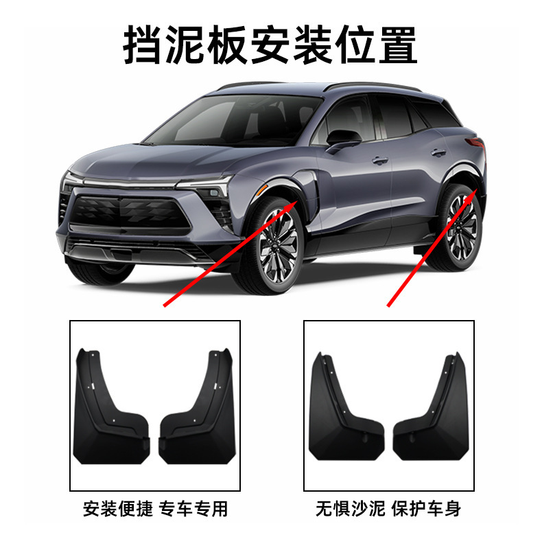 Suitable for 24-25 Blazer Ev Fender Chevrolet Trailblazer Ev Version Modified Accessories Mudguard Tiles