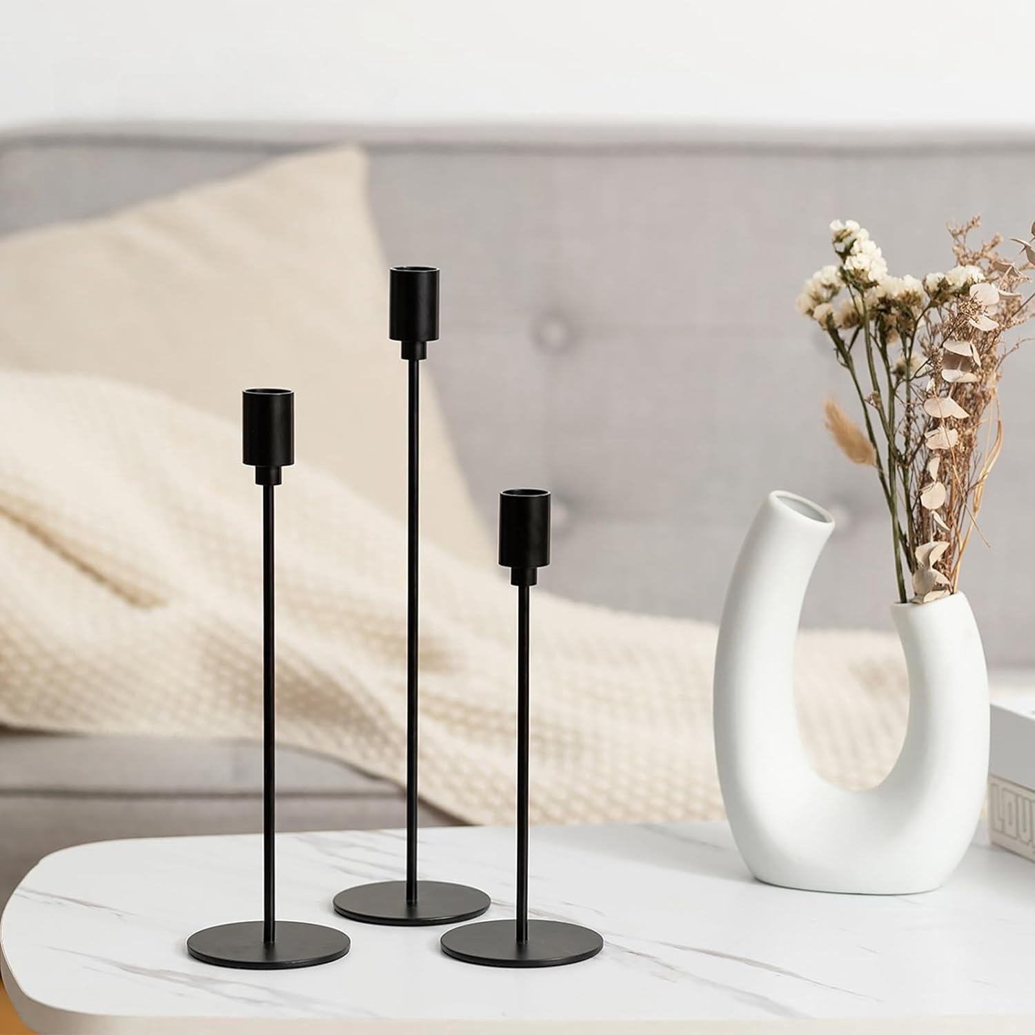 Transfronterizo amazónica candelabro decoración europea mesa de comedor occidental tres piezas decoración props de boda decoración de boda fragancia