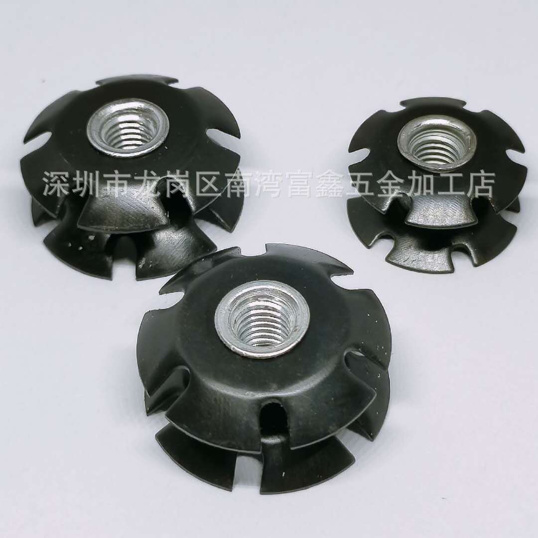 M6*26.7滑板车车头管塞 管内连接件 太阳花 置物架连接件