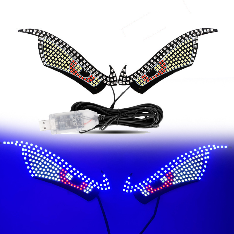 新製品 USB 11 モード車の LED 装飾ライト修正カジランビッグアイデビルアイライトパーソナライズされた装飾|undefined