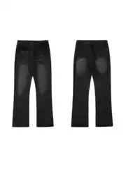 cleanfit517 Retro Lightning Crack American Style High Street Straight Micro Denim Trousers