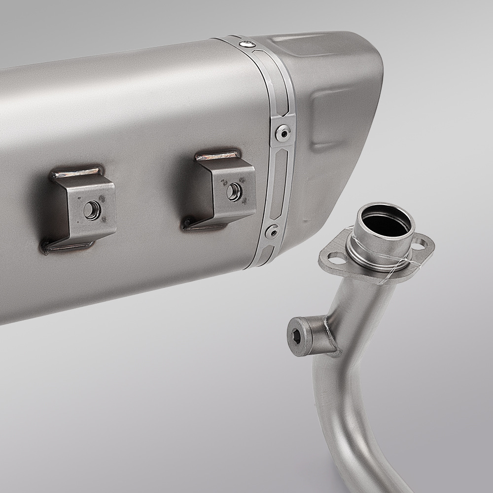Yitajie Dragster200 150 Modified Stainless Steel Front Exhaust Pipe and Tail Muffler Set