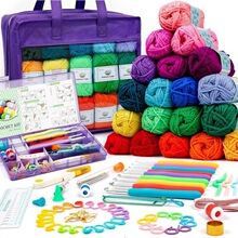 Y 85008 Crochet Yarn Kit for Beginners 钩针纱线套件 代发