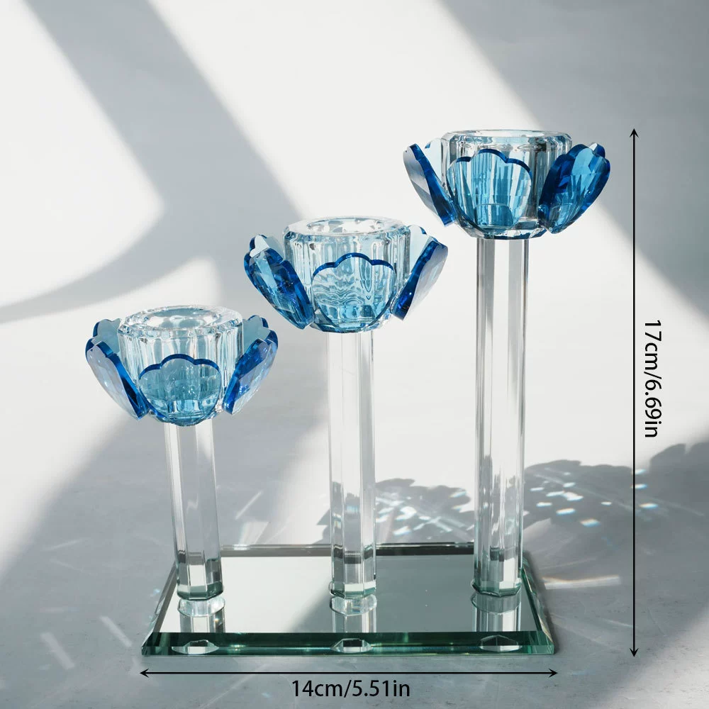 Трёх tulips crystal candle holder crystal crafts gift office living room Valentine's Day gift