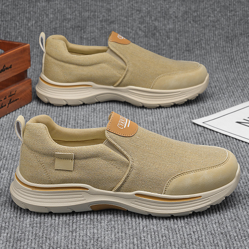 Hombres 2026 zapatos de lona de verano, zapatos de tela transpirables y resistentes al desgaste, suela gruesa y cómoda, moda, zapatos casuales para hombres.