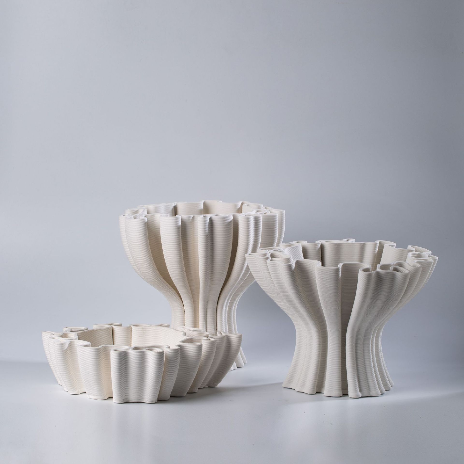 Jingdezhen 3D Printed Ceramic Irregular Fruit Plate Flower Pot Cross-Border Home Decor Modern Style Desktop Ornament Design