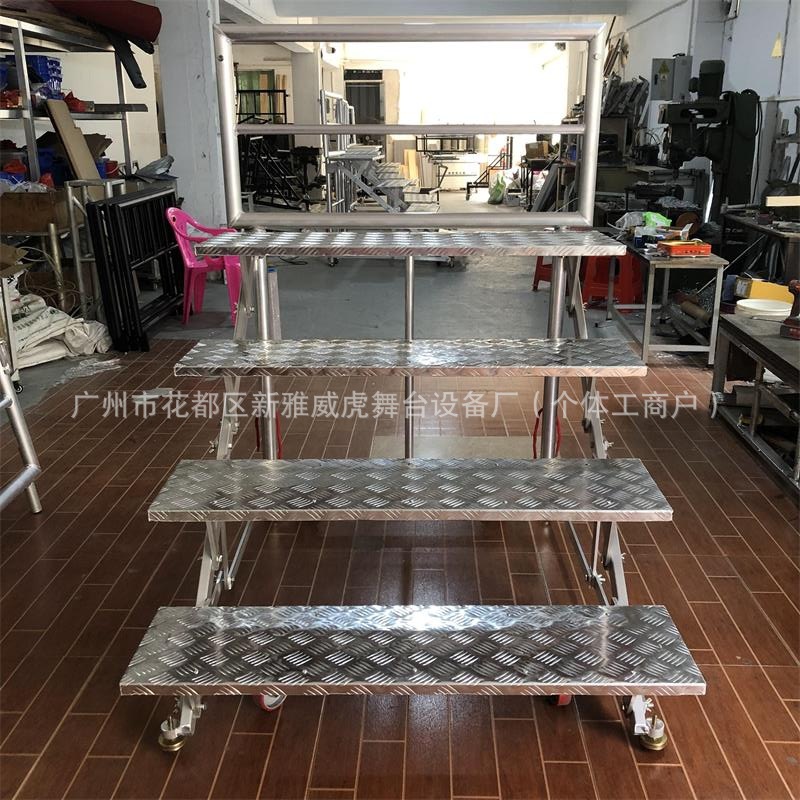 供应合唱台铝合金合唱台合影站架折叠合唱台学校合影台