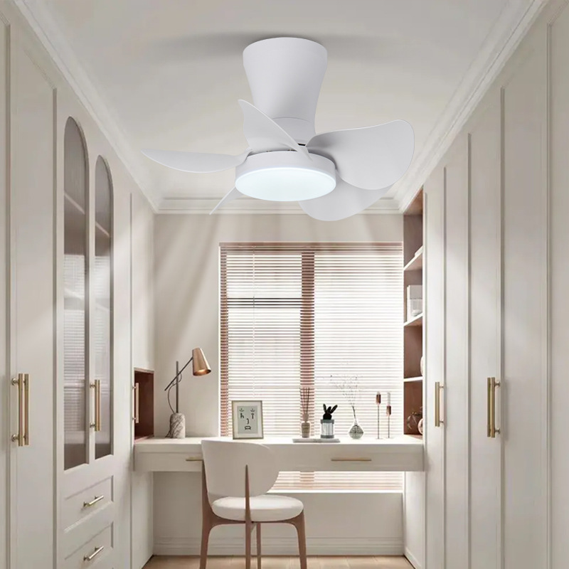 Ventilador de Techo con Luz de ABS y Cobre, Silencioso y Protección Ocular, para Sala de Estar y Dormitorio