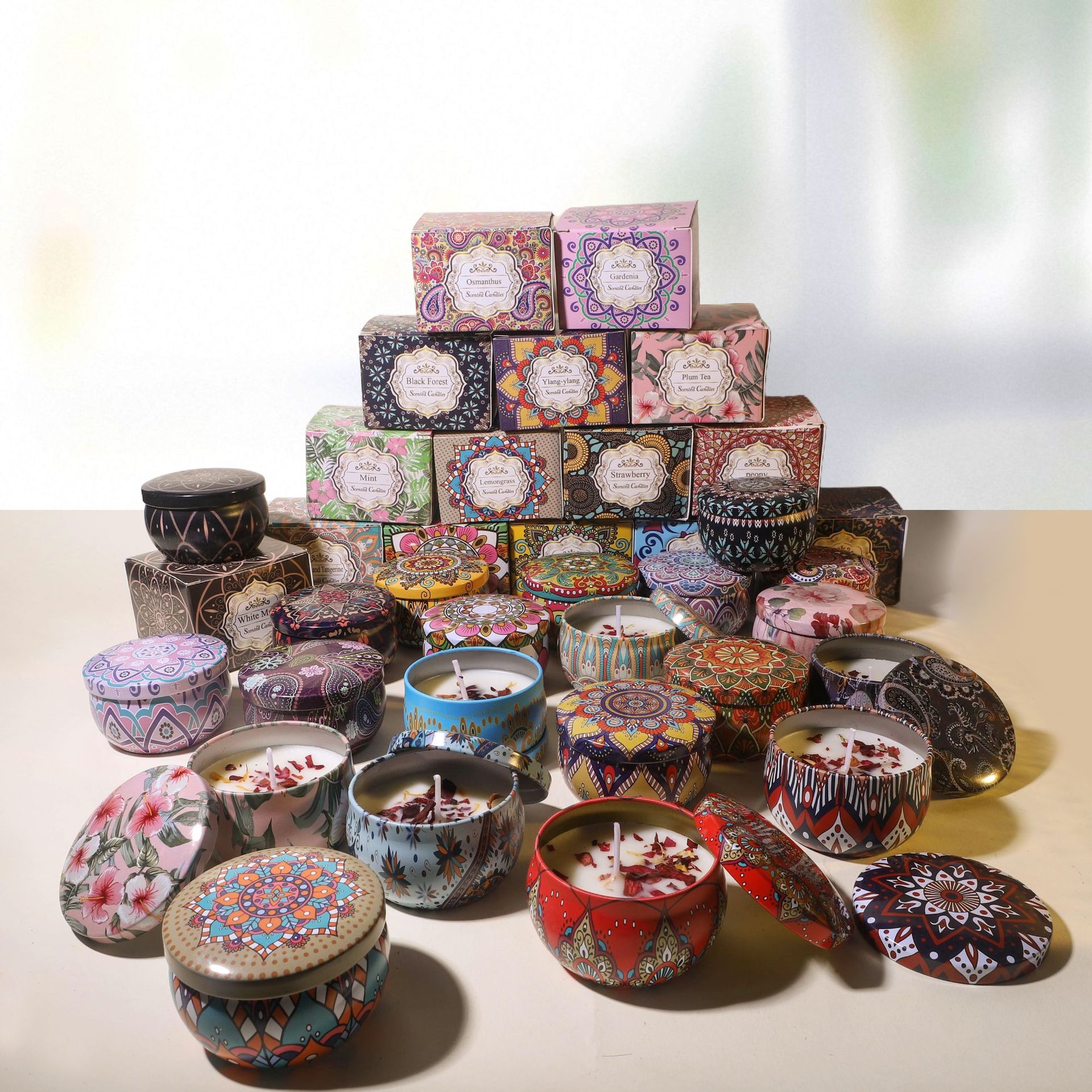 Vegetación transfronteriza cera de soja flores secas cera de cera de flores de boda regalos de cumpleaños flores aromáticas velas de aroma